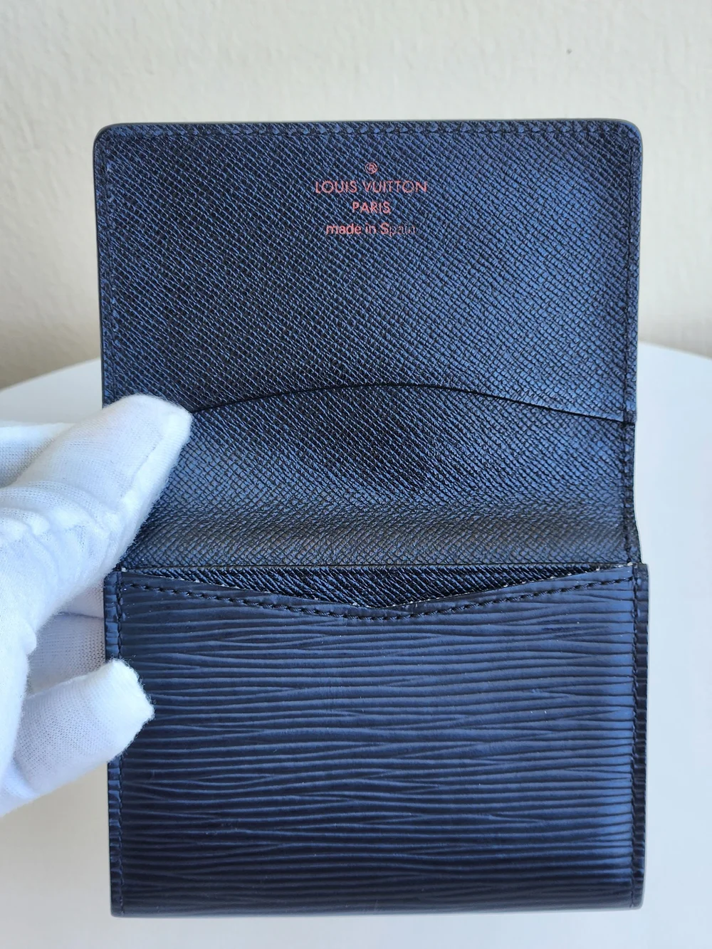 Louis Vuitton Epi Leather Envelope Style Business Card Holder Wallet CA0014